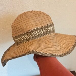 San Diego Hat Company Tan and Brown Wide Brim Hat